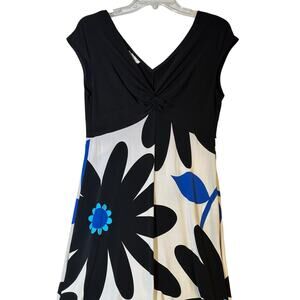 London Times Women’s Size 10 Short Sleeve Blue Floral Dress Long Maxi Dress